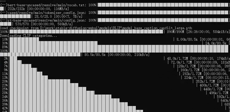 stable diffusion图生图clip反推提示词出现