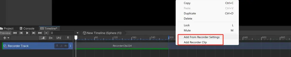 Reocder 与 timeline 的搭配使用