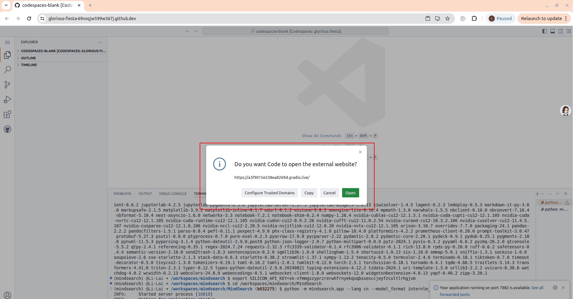 书生大模型实战营-进阶关卡-6-MindSearch 快速部署