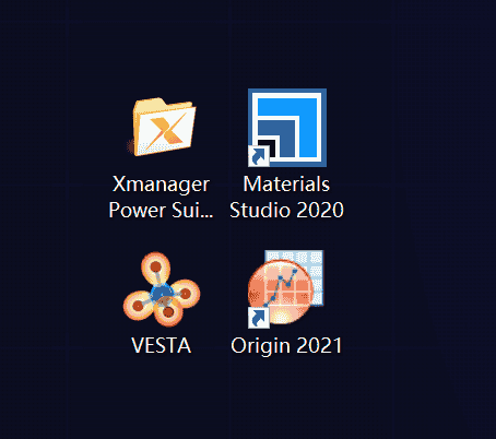 材料模拟计算软件【Xmanager、Material Studio2020、VESTA-win64、Oringin2021】