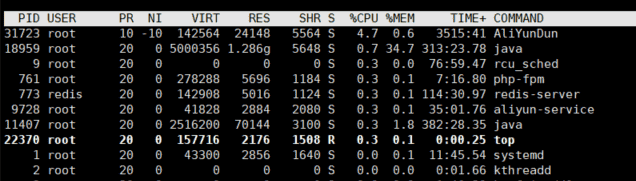 Linux中查看服务器内存/CPU/网络占用情况的命令