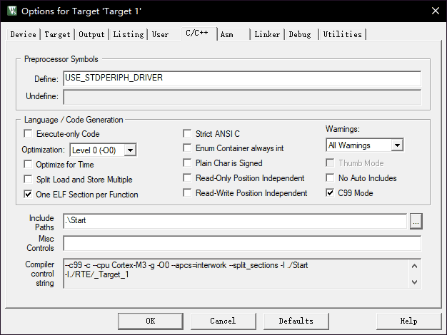 新建工程——STM32学习笔记2