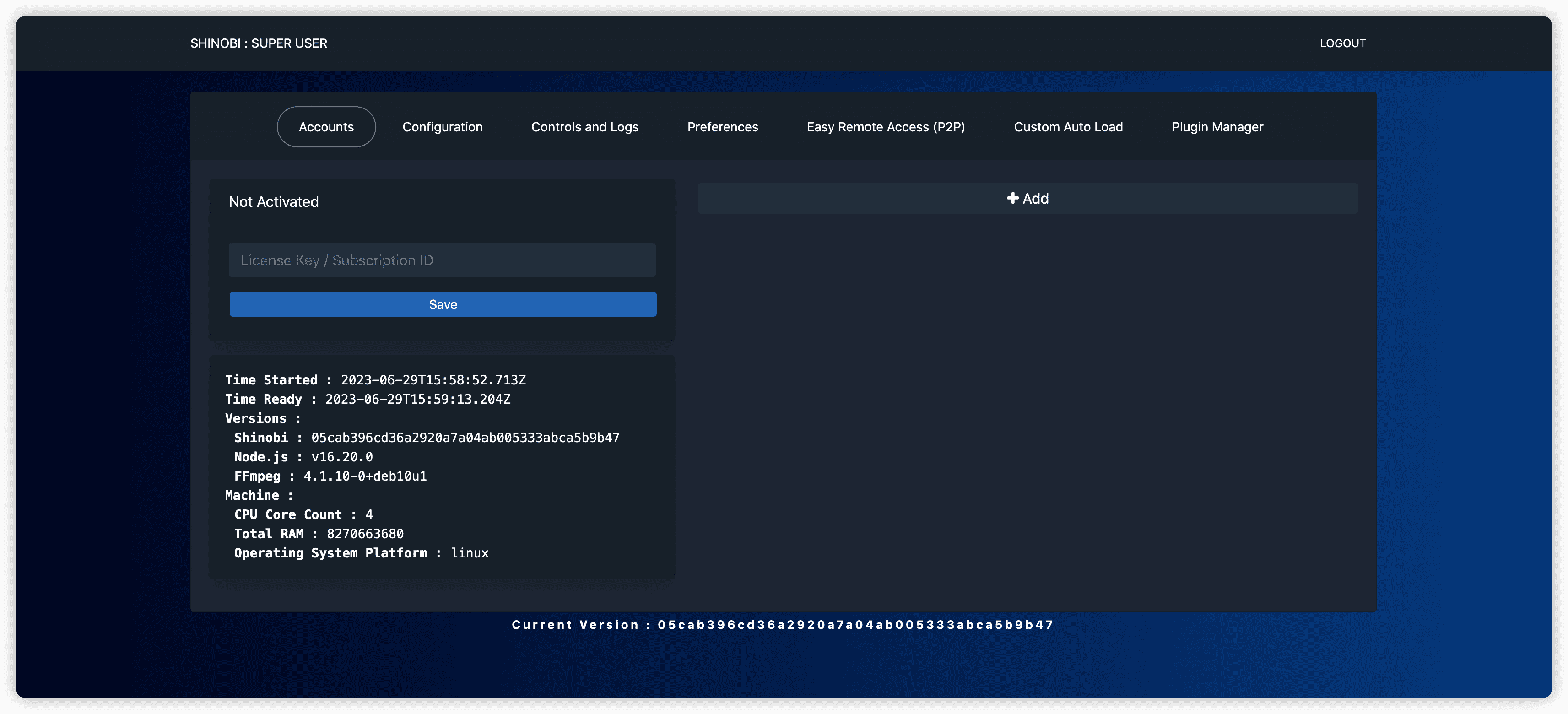 开源视频监控服务器Shinobi[转]