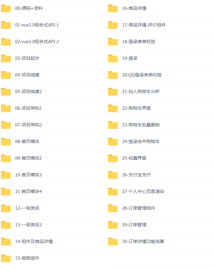 Vue+Express全栈开发项目实战技能:从0到1打造完整电商项目