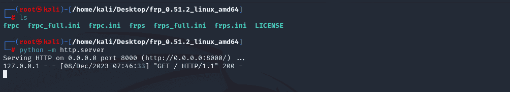 frp二层代理实验