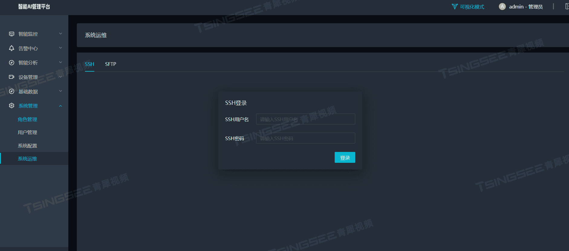 区域入侵检测/视频智能识别AI边缘计算智能分析网关V4如何通过ssh进行服务器远程运维