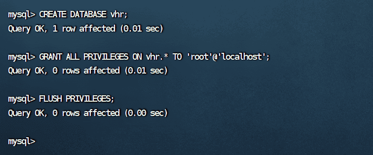 华为云耀云服务器L实例-微人事前后端分离人力资源管理系统-mysql配置vhr数据库准备