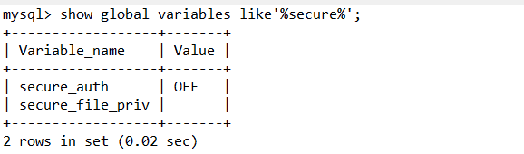 数据库攻防学习之MySQL