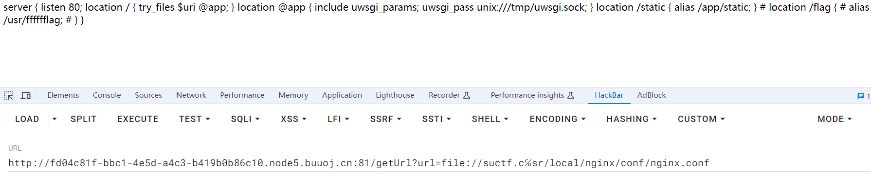 [SUCTF 2019]Pythonginx