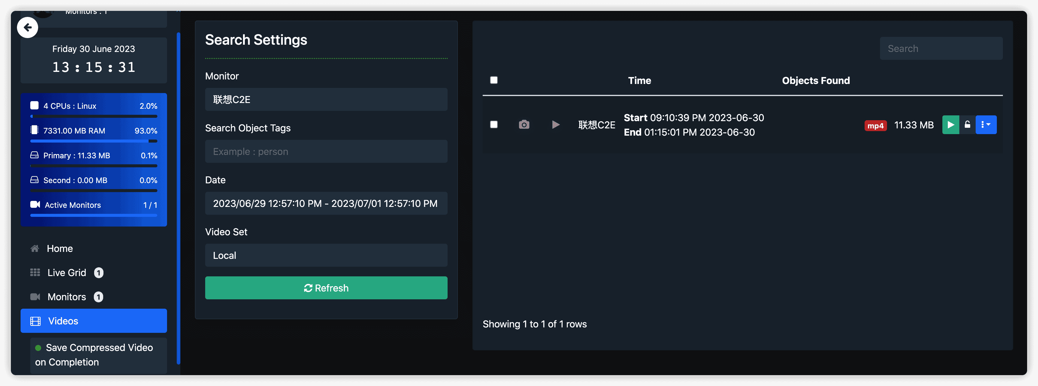 开源视频监控服务器Shinobi[转]