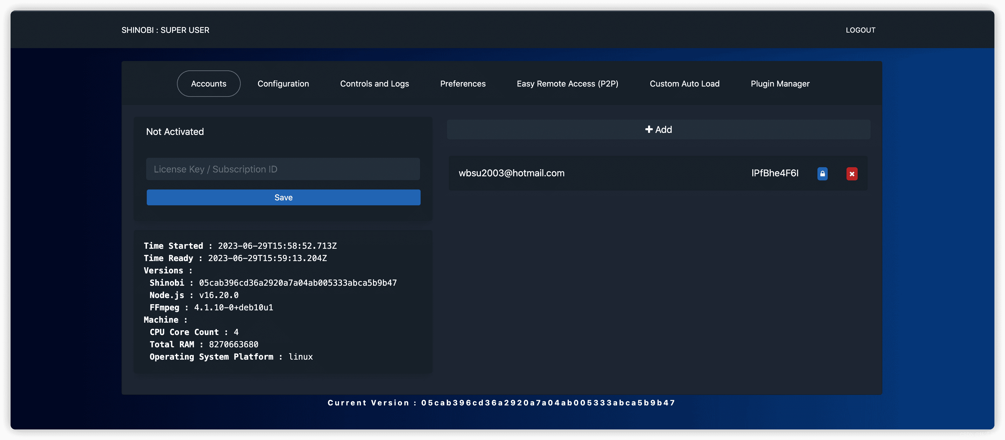 开源视频监控服务器Shinobi[转]